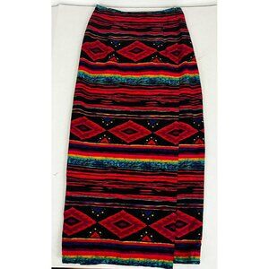 Vintage Blue Mesa Western Wear Wrap Skirt Southwestern Midi Women's S